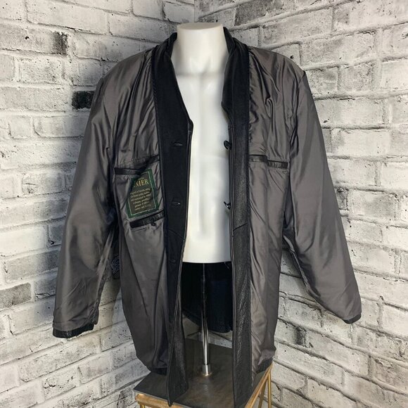 Vintage Danier Black Leather Blazer Jacket - Picture 9 of 16